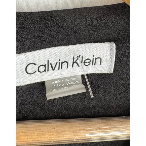 Calvin Klein Bell Sleeve Scuba dress stretch office classic black NWT sz 8 - Picture 3 of 10